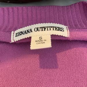 purple pink cardigan, very soft and easy to style